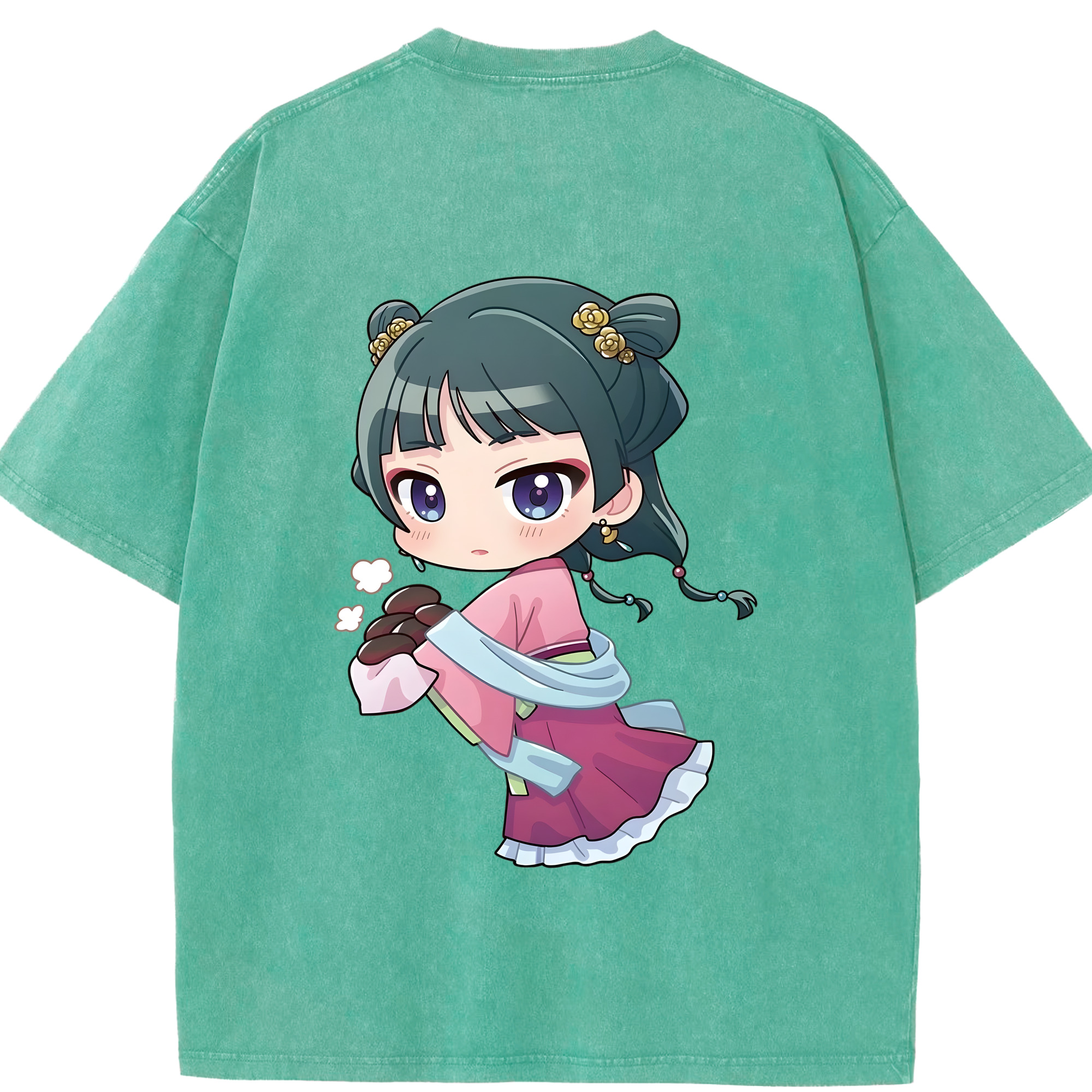 （画像用） 薬屋のひとりごと The Apothecary Diaries 綿100% ヴィンテージ風 半袖Tシャツ（背面プリント）
